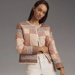 NWOT By Anthropologie Collarless Quilted Jacket